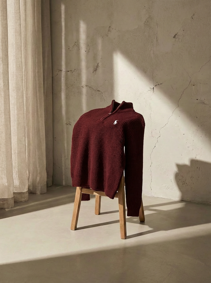 knitted Sweater - Vintage Maroon