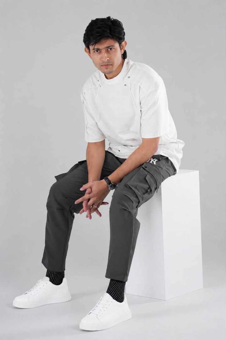 Drop,Shoulder,T-Shirt,Code,-,QDT1011
